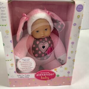 Madame Alexander Polka Dot Puppy Lullaby Baby Doll - Plays Music! - 12" Doll NIB